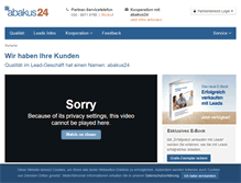 Tablet Screenshot of abakus24-partner.com